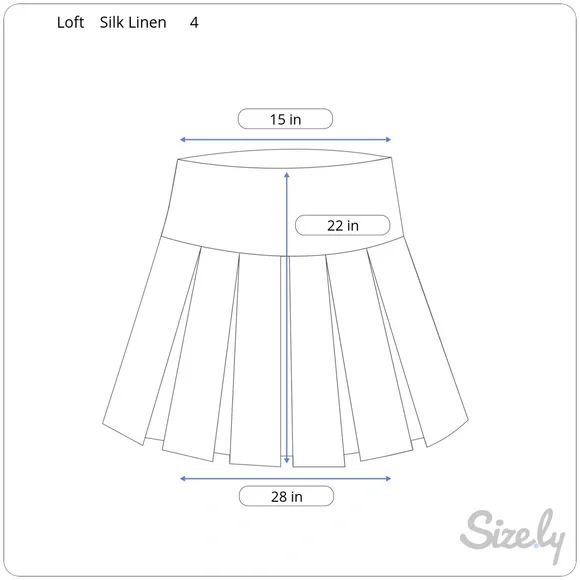 🔴Silver-Lavender Silk & Linen Flounce Hem Skirt - Picture 7 of 9